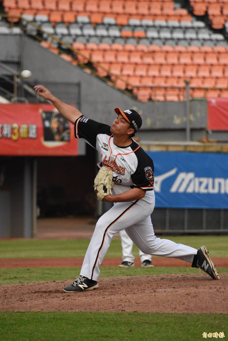 統一獅鄭鈞仁。（資料照，記者龔乃玠攝）