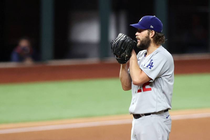 道奇王牌克蕭表示自己一整季只選擇一頂帽子來戴。（資料照，法新社）