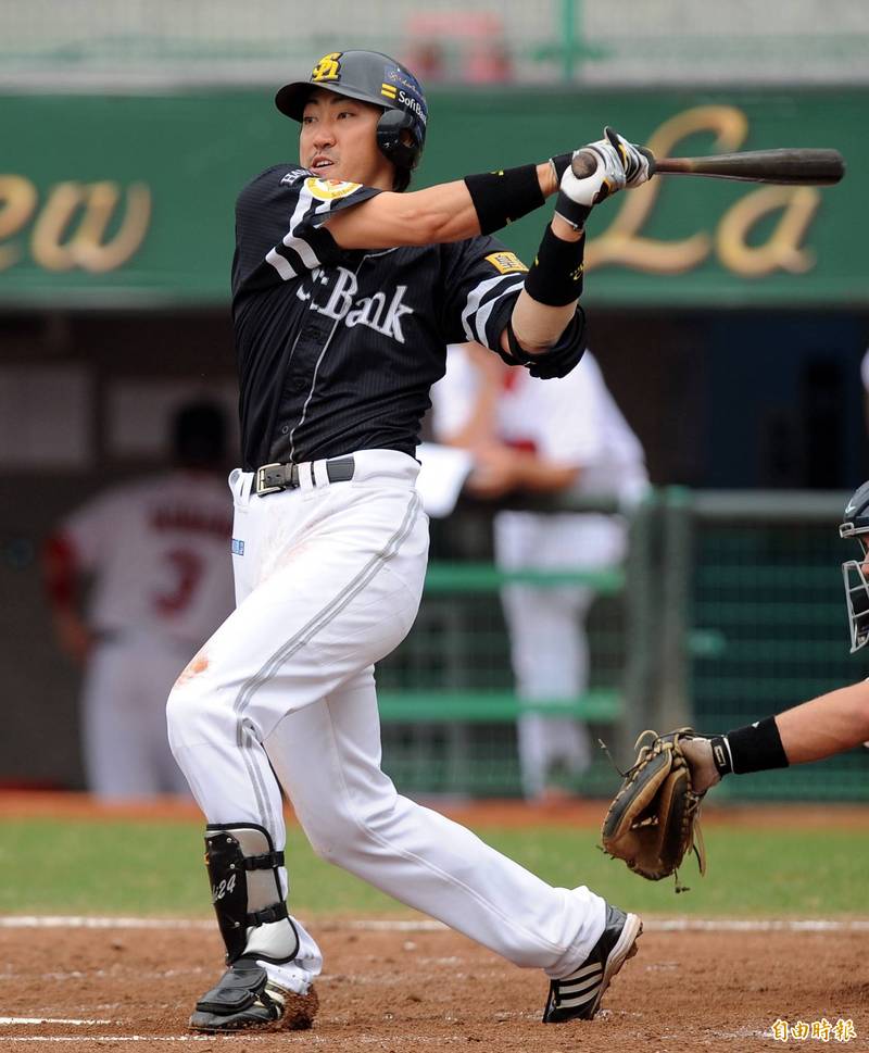 軟銀內川聖一。（資料照，記者林正堃攝）