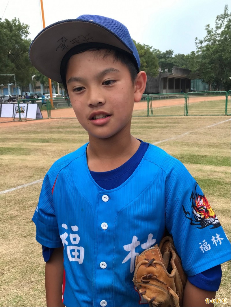 沈鈺傑的兒子沈立宸。（記者徐正揚攝）