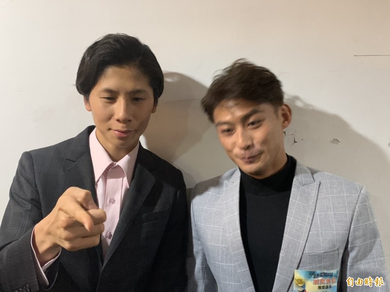 左起拳擊女將林郁婷、柔道楊勇緯。（記者吳孟儒攝）