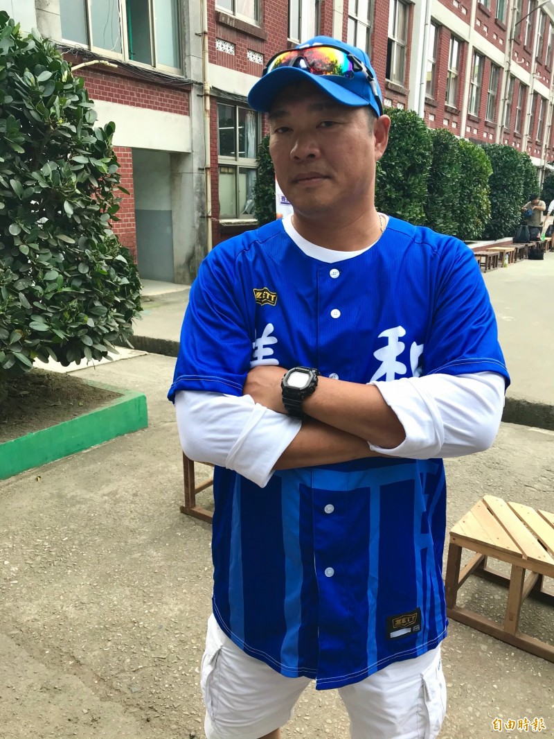 富邦悍將二軍首席教練陳瑞振出席美和華興傳承菁英賽。（記者徐正揚攝）