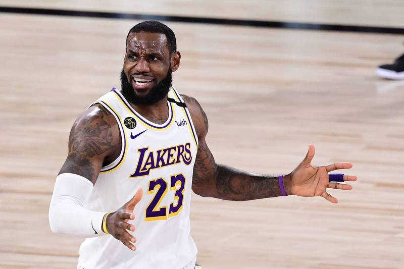 湖人球星「詹皇」詹姆斯。（資料照，法新社）