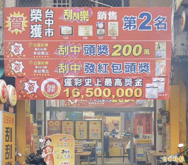 台灣運彩去年度銷售額高達405億台幣。（資料照，記者許國楨攝）