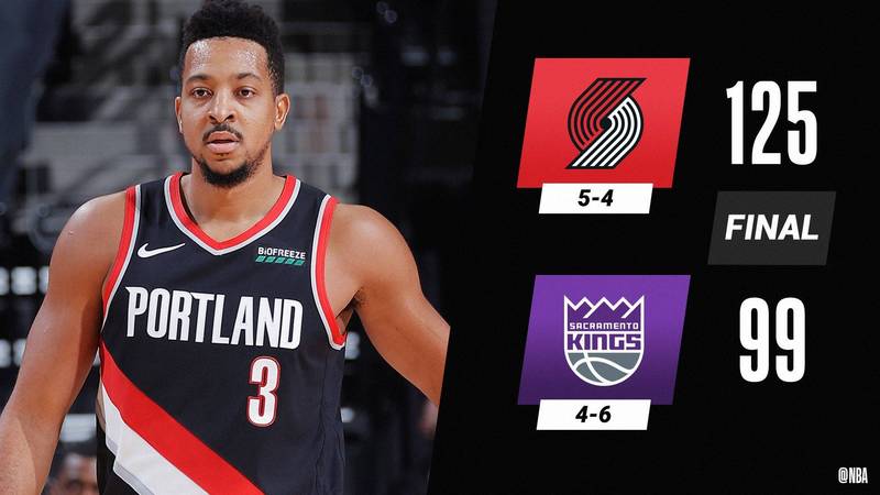 麥考倫飆37分，率領拓荒者輕取國王。（圖片取自NBA推特）