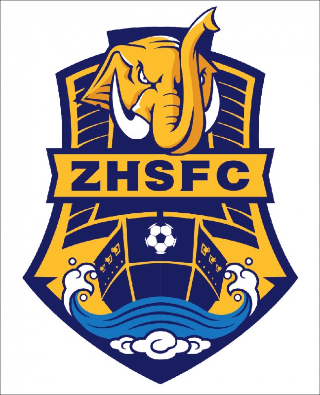 中國足球隊昆明鄭和船工的LOGO左右翻轉後，大象圖騰和中信兄弟的「猛象」幾乎雷同。（取自網路）