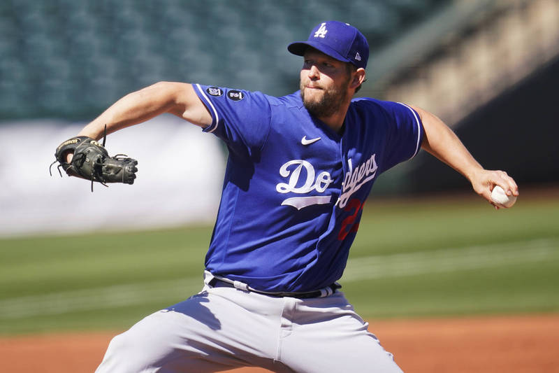 道奇王牌克蕭。（美聯社）