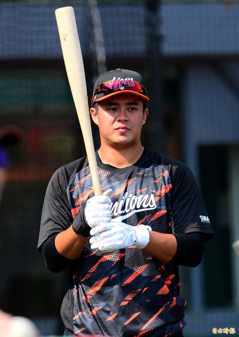 統一獅施冠宇。（記者林正堃攝）