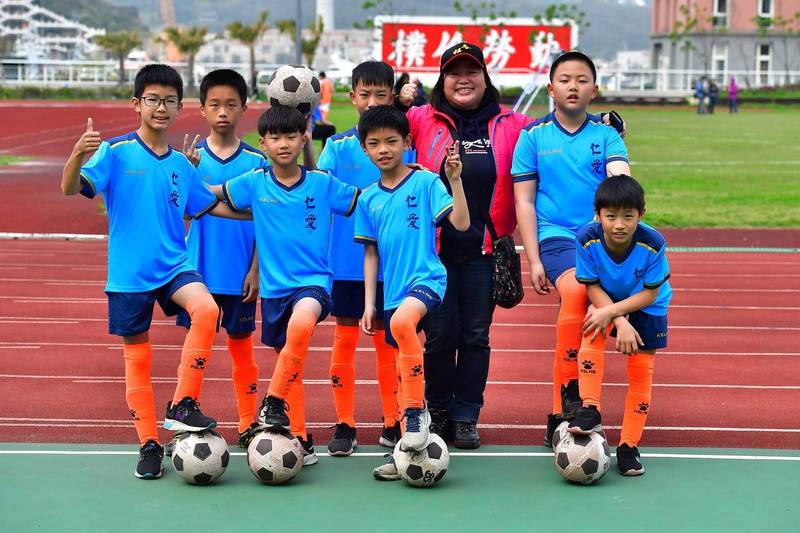 唯一晉級的馬祖仁愛國小男足。（迷你足球協會提供）