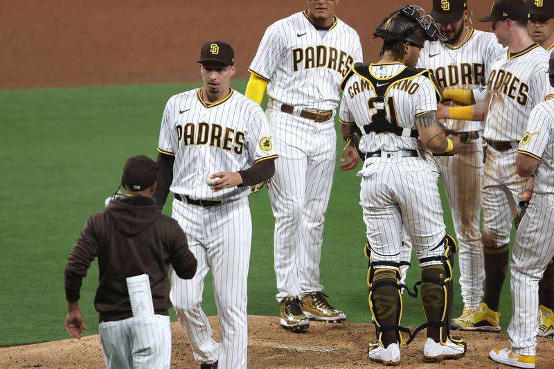 史奈爾主投4.2局遭換下場。（法新社）