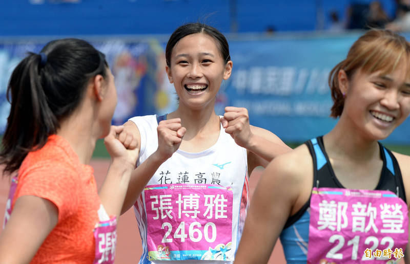 張博雅首度在全中運打敗張秝羚摘金，激動不已。（記者林正堃攝）