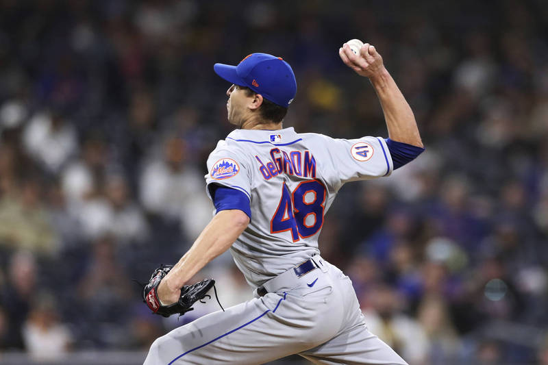 mlb 33顆100英哩火球寫紀錄德葛隆鬼神防禦率百年首見 自由體育