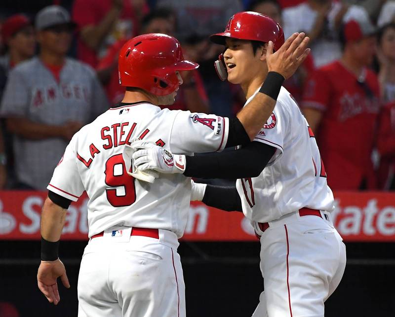 拉史特拉與大谷翔。（資料照，法新社）