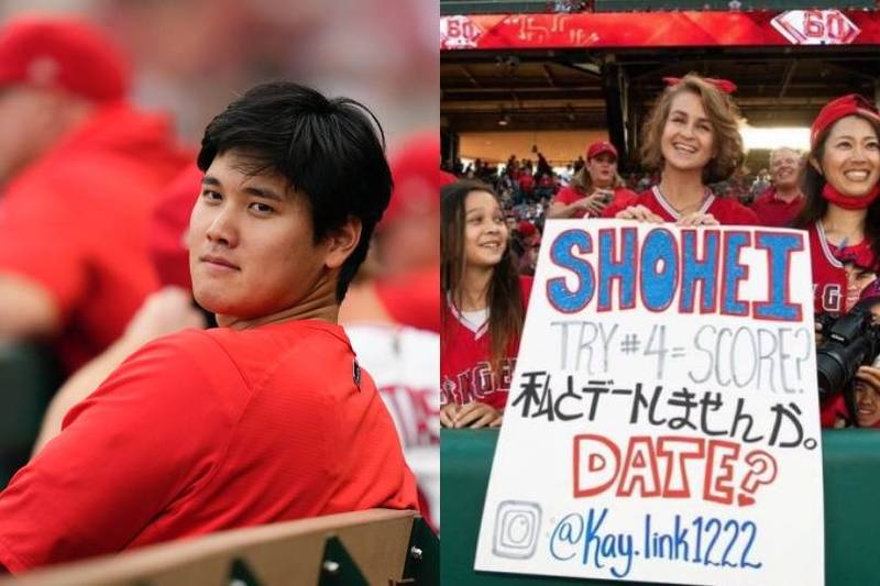 林克日前舉牌問大谷能否跟自己約會引發熱議。（資料照）