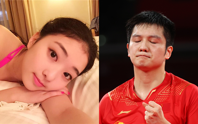 中國花滑女神李子君（左）公開戀情，球迷卻心疼樊振東。（取自網路）