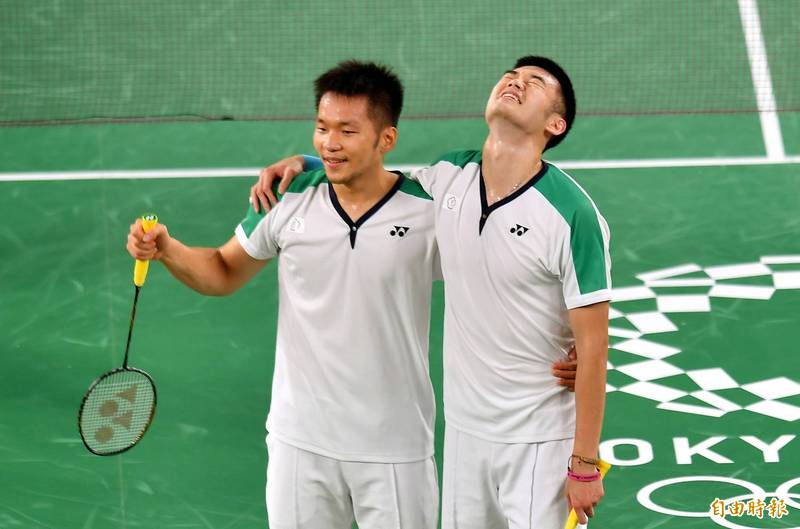 李洋與王齊麟打下台灣羽球史上首面奧運金牌。（資料照，記者林正堃攝）