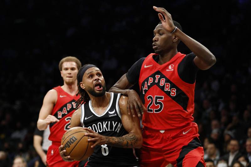 米爾斯全場6顆三分球，包含第四節的追平三分，也是籃網獲勝的關鍵。（法新社）