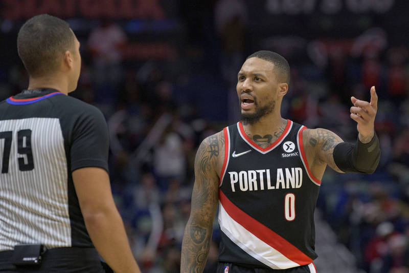 里拉德狂轟39分做白工，比賽最後還遭驅逐出場。（美聯社）