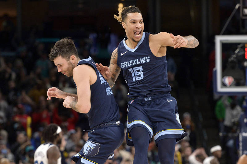 灰熊喜贏11連勝。（美聯社）