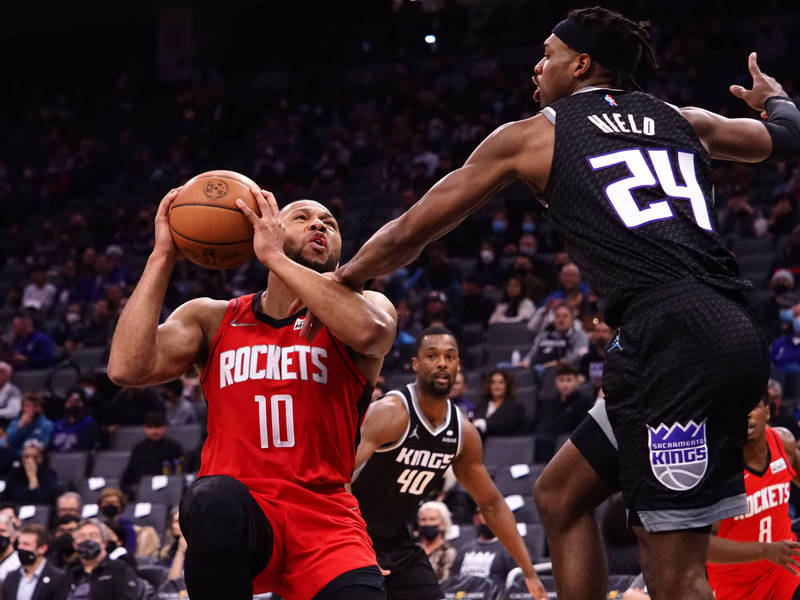 E.戈登關鍵上籃幫助球隊收下勝利。（USA TODAY Sports）