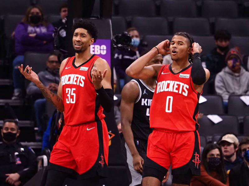 火箭伍德與J.格林。（USA TODAY Sports）