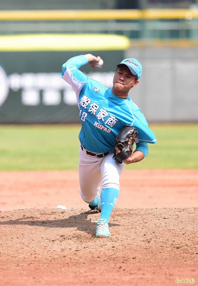 穀保先發林盛恩。（記者廖耀東攝）