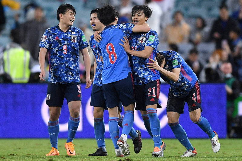 日本隊取得世界盃門票。（歐新社）

