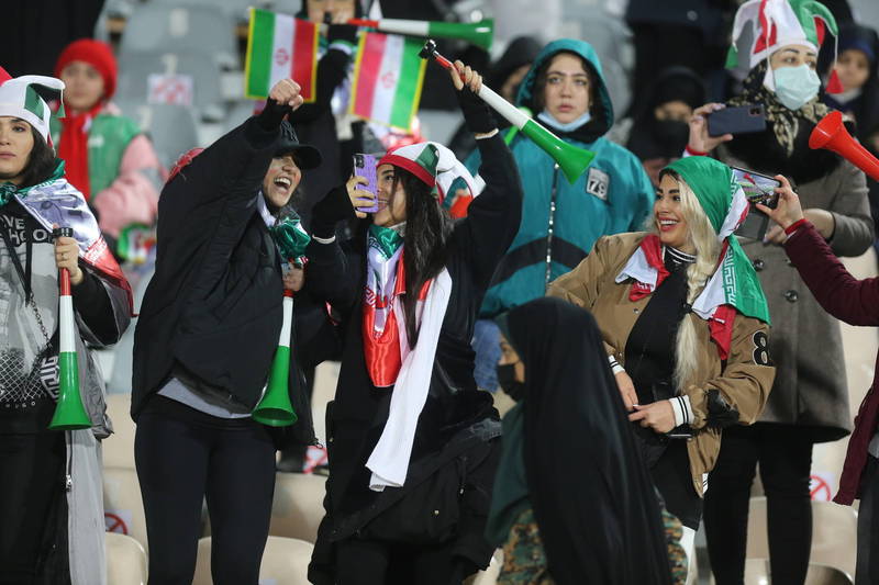 伊朗禁止買票的女球迷到場觀戰。（資料照，歐新社）

