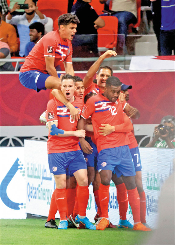 哥斯大黎加擊敗紐西蘭，拿下世界盃會內賽最後一張門票。（路透）

