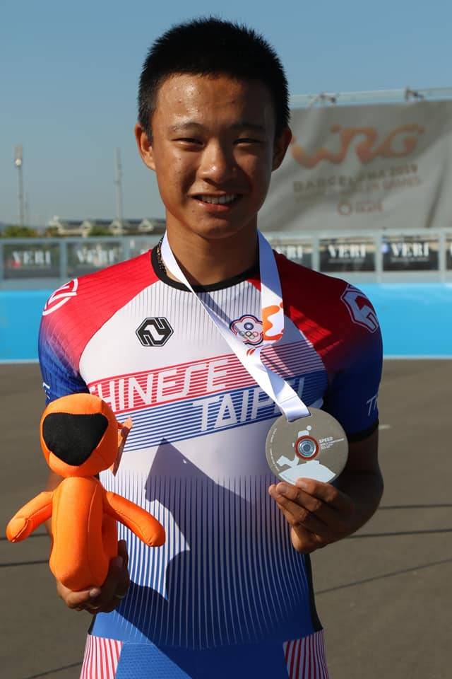 郭立陽500公尺爭先賽進帳銅牌。（資料照，取自輪溜冰協會臉書）