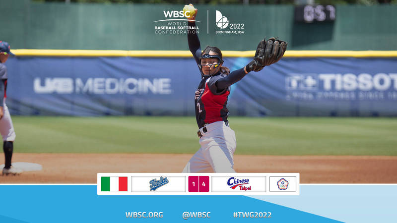 台灣隊以4：1力退義大利晉級4強。（取自推特）