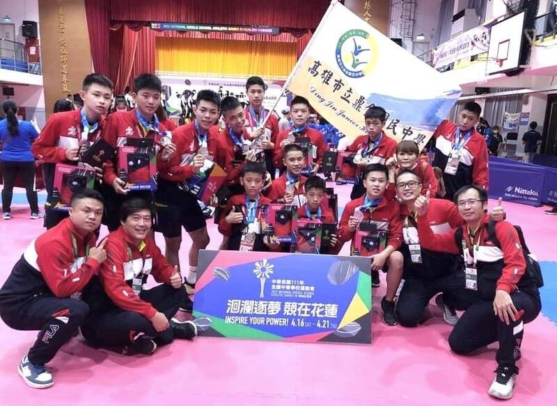 鼎金國中體育班在今年全中運奪下卡巴迪國中男子組銀牌。（圖教育局提供）