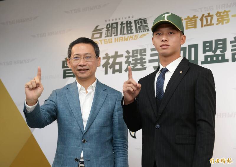 台鋼狀元曾子祐。（記者林正堃攝）
