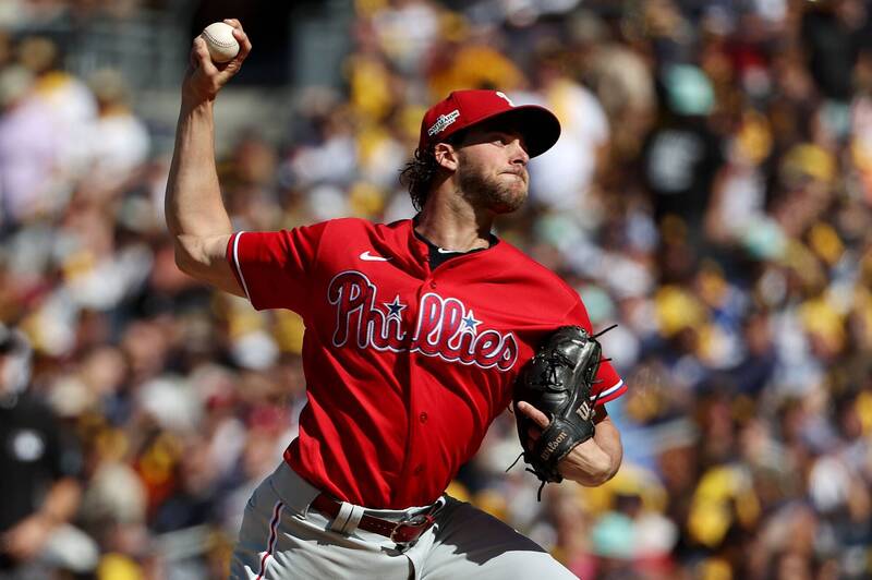 費城人王牌投手艾倫．諾拉。（法新社）