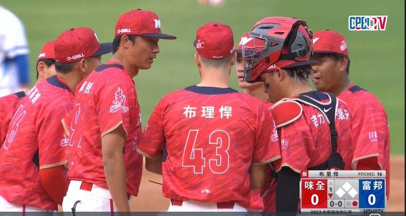 聯盟糾正味全球團。（圖片取自CPBLTV）