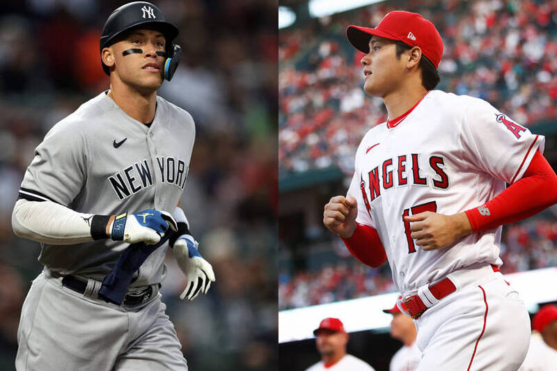 賈吉（左）、大谷翔平。（資料照）