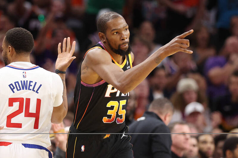 杜蘭特貢獻31分。（法新社）