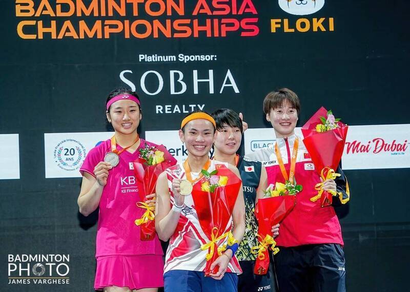 女單「F4」南韓安洗瑩（左起）、台灣戴資穎、日本山口茜、中國陳雨菲。（資料照，Badminton Photo提供）