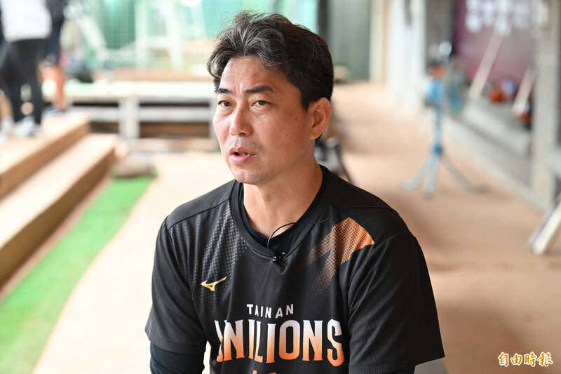 統一獅總教練林岳平。（記者塗建榮攝）