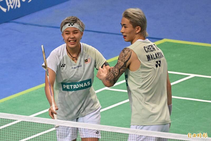 馬來西亞陳堂傑／杜頤溈混雙奪冠。（記者林正堃攝）
