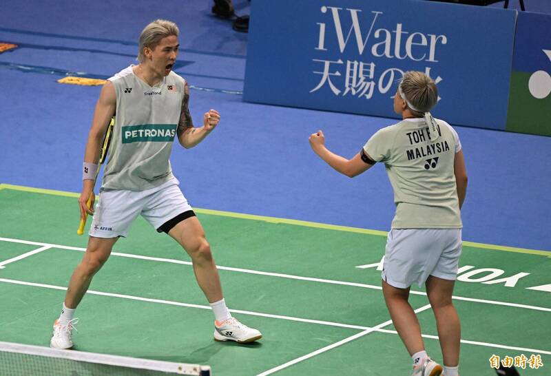 馬來西亞陳堂傑／杜頤溈混雙奪冠。（記者林正堃攝）