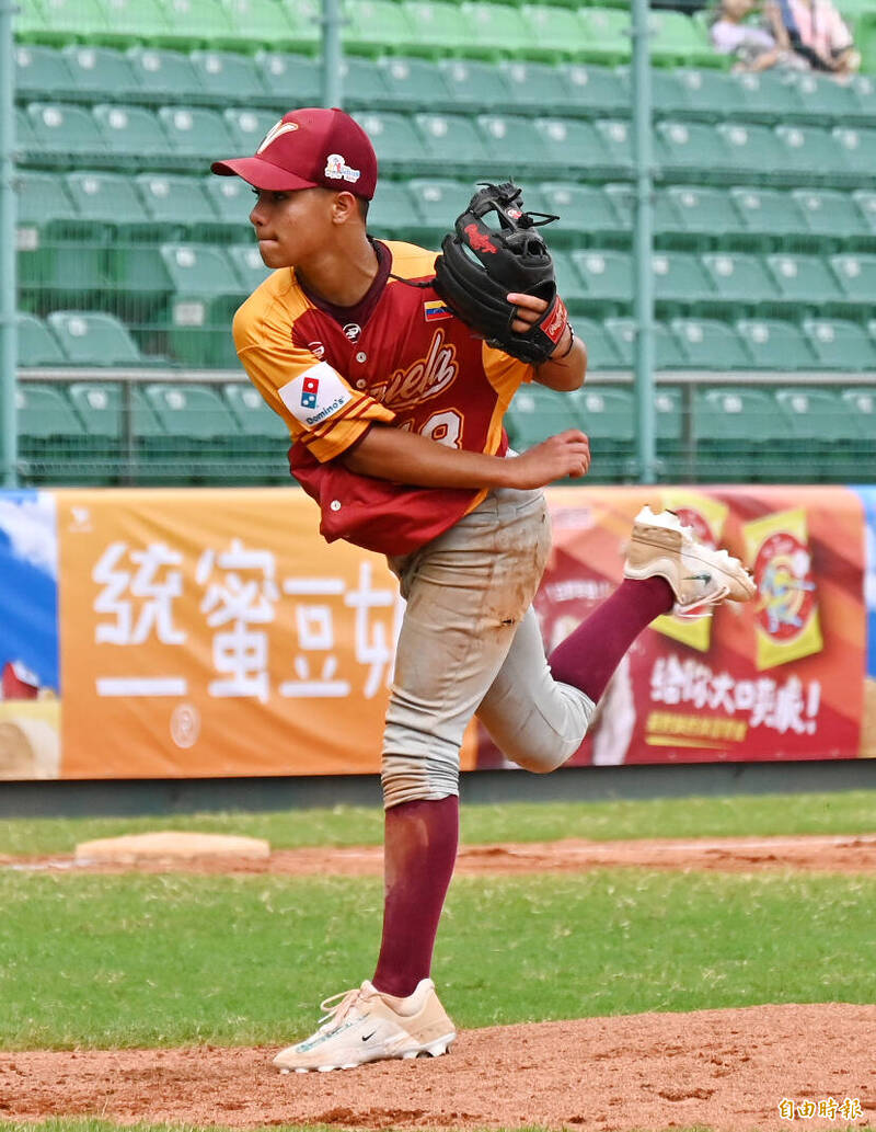 委內瑞拉投手羅德里格斯6局完封對手。（記者李惠洲攝）