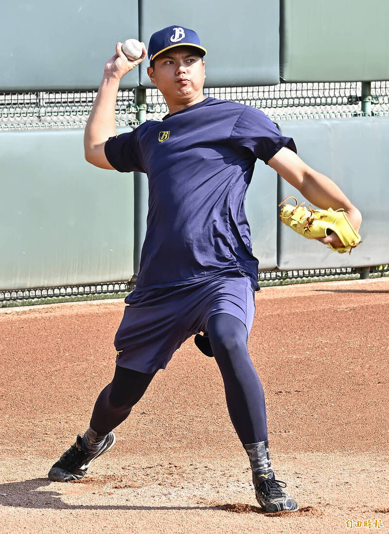 中信兄弟蔡齊哲。（記者陳志曲攝）
