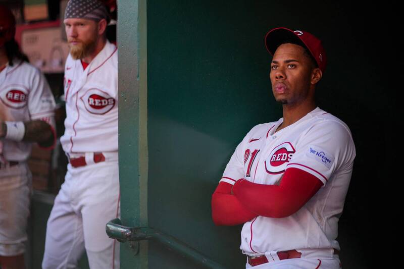 格林（右）7局狂飆14K但球隊在9局被大逆轉吞敗。（法新社）