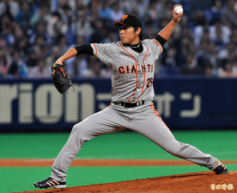 內海哲也。（資料照，記者劉信德攝）