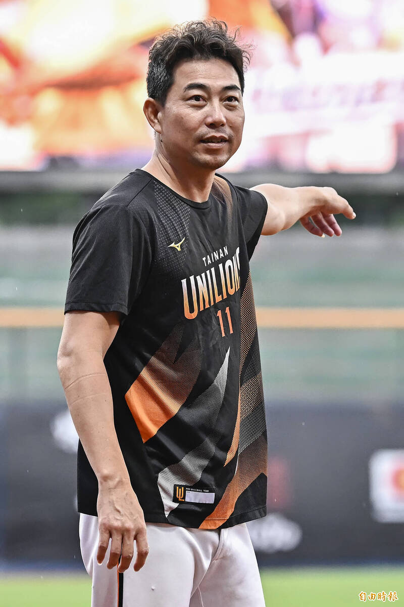 統一獅總教練林岳平。（記者陳志曲攝）