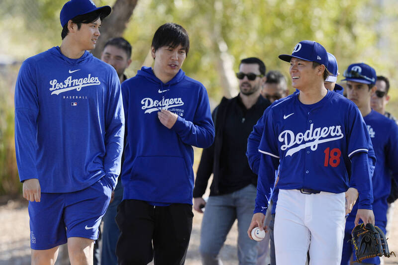 大谷翔平、山本由伸。（資料照，美聯社）