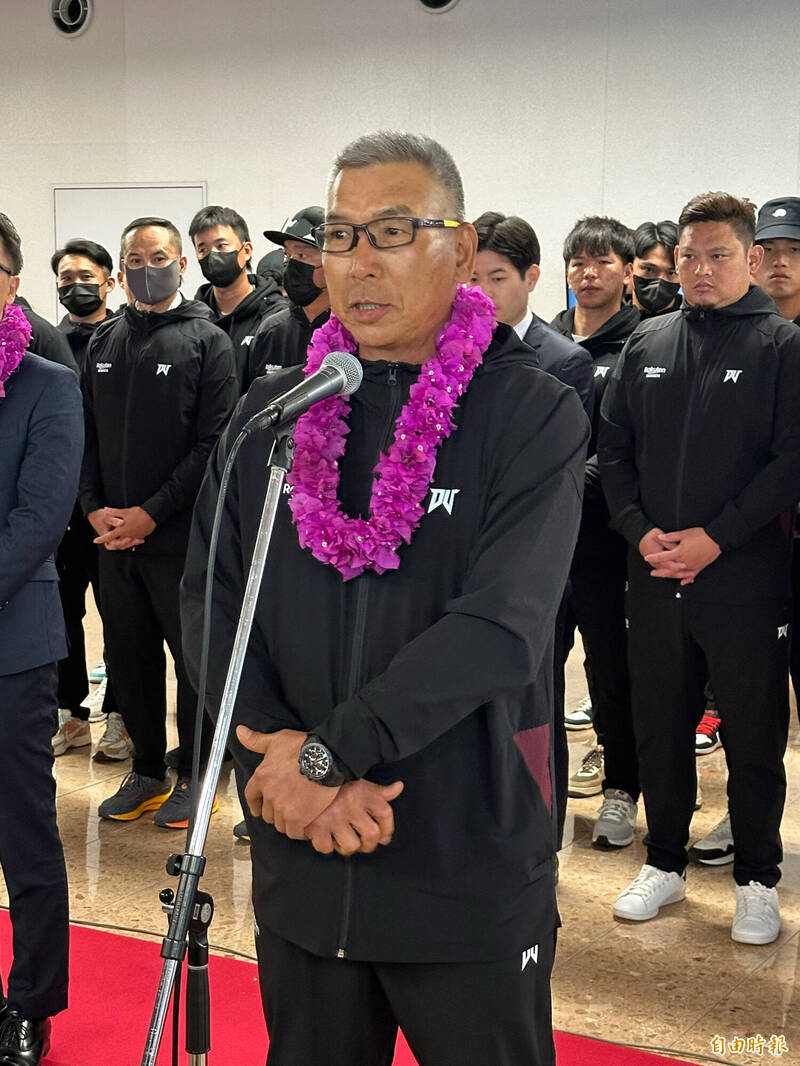 樂天桃猿總教練古久保健二（記者龔乃玠攝）
