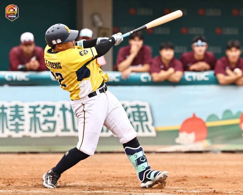 曾頌恩8局下轟出3分彈。（中信球團提供）