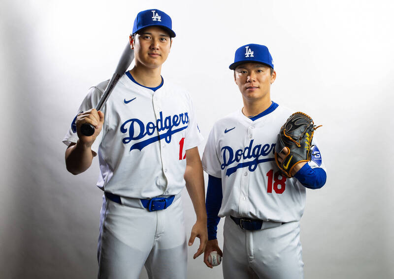 大谷翔平（左）、山本由伸。（今日美國）